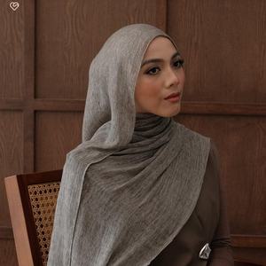 شال من الرايون، شال من الفسكوز والقطن، وشاح قطني مجعد من الرايون والفسكوز، وشاح فسكوز، حجاب فسكوز سادة - Product Image 1