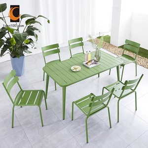 Juego de Muebles de Exterior de Aluminio de Alta Calidad, Juego de Mesas y Sillas de Comedor de Estilo Tropical Árabe para Cafetería - Product Image 3