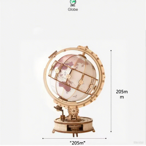 Lámpara de globo de madera, juegos de rompecabezas 3D, juguetes de bloques para niños y adultos para decoración del hogar, regalo de cumpleaños, bloques de construcción DIY, rompecabezas 3D - Product Image 6