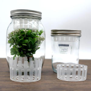 Vente en gros de bocaux en verre Mason de 500ml et 1000ml <span class=keywords><strong>avec</strong></span> grilles et couvercles en métal pour cornichons au <span class=keywords><strong>caviar</strong></span> - Product Image 1