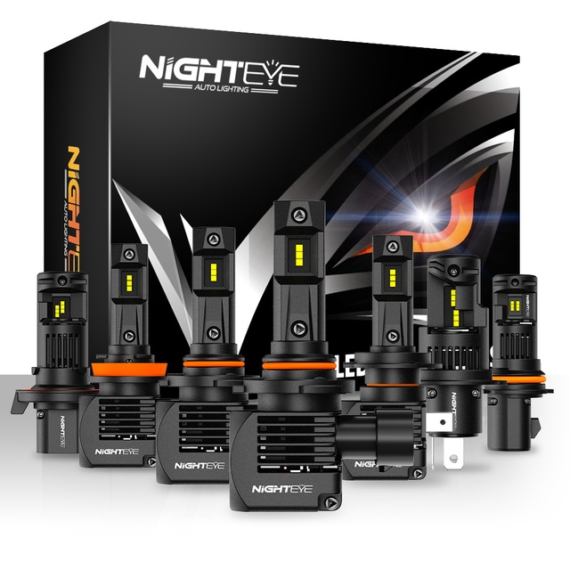 Nighteye Car Light Bulb H1 Automotivos Kit 360 Luces Led H4 Faros H11 Canbus Luz H15 24000 Lumenes H7 Led Headlight