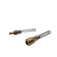 Raccord pneumatique rapide en laiton de style allemand DN7.2 avec écrou de blocage et protection à ressort, haute qualité OEM