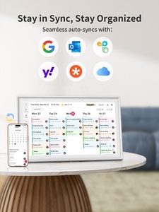 มีสินค้าในคลังสินค้าสหรัฐอเมริกา ปฏิทินดิจิตอลหน้าจอสัมผัสขนาด 10.1 นิ้ว พร้อมรองรับวิดีโอ HD และ MP3 นาฬิกากรอบพลาสติก INSOVISION ความละเอียด 1920x1080 - Product Image 2