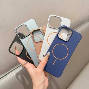Funda de teléfono ultrafina mate con agujero hueco magnético sin marco para iPhone 12 13 14 15 Series 16 Pro Max 16 Plus - Product Image 2