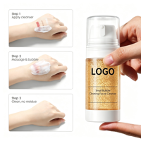 Nettoyant Visage Hydratant OEM aux Particules d'Or, à l'Extrait de Feuille d'Olea Europaea et de Cactus, et aux Multi-Acides Aminés