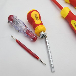 Jeu de tournevis magnétiques professionnels de qualité industrielle 10 en 1, kit d'outils isolés pour électriciens avec stylo détecteur de tension - Product Image 4