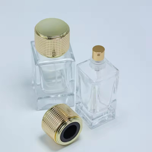 New Arrival Polish Perfume Spray Bottle <b>Empty</b> square 30ml 50ml Glass Perfume Bottle 100ml with Metal Label and <b>Box</b> - Product Image 6