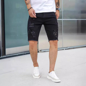 Shorts <span class=keywords><strong>en</strong></span> <span class=keywords><strong>jean</strong></span> déchirés pour hommes, 5 pouces, décontractés d'été, avec trous, coupe slim, style streetwear, vente <span class=keywords><strong>en</strong></span> gros - Product Image 5