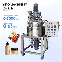 Homogénéisateur-mélangeur sous vide mobile de petite capacité 100L pour la fabrication de crèmes, de soins capillaires, de sauces alimentaires et de pâtes