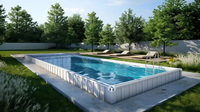 Piscine conteneur portable pour extérieur