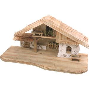 ZICOM Alemania Establo de Natividad de 70x30x33cm para Figuras y Juguetes Navideños de 11-13cm 9069-S012 - Product Image 1