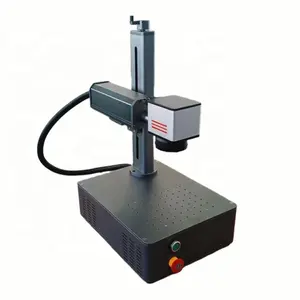 20W 30W 50W taşınabilir ucuz yüzük çelik boru tabela Logo Metal gravür Fiber lazer işaretleme makinesi