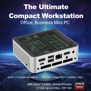 R3-4300U Mini PC trasparente copertura magnetica a doppio canale DDR4 M.2 <span class=keywords><strong>Storage</strong></span> WIFI 6 BT 5.2 Win11 <span class=keywords><strong>computer</strong></span> Desktop piccolo Mini Pc - Product Image 2