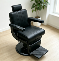 Nouvelle arrivée, chaise de barbier pour salon de beauté pour hommes, structure métallique durable, design entièrement inclinable