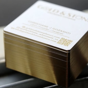 Tarjetas de Visita Personalizadas con Lámina Dorada, Acabado Metálico, Cartulina, Papel de Arte de Lujo, Impresión con Diseño de Bordes Elegantes - Product Image 2