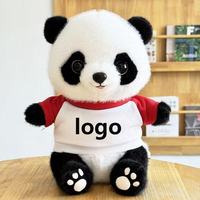 Peluche Panda Personnalisée avec Logo, Poupée Panda Rembourrée Personnalisée avec Sweat à Capuche, Cadeau Mascotte Kawaii, Broderie Personnalisée OEM Vente en Gros