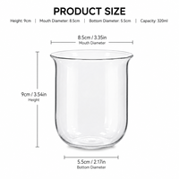 Verre à whisky, cocktail ou café glacé en verre borosilicate transparent de 10 oz avec logo personnalisé pour bar, restaurant, maison