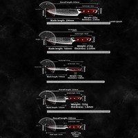 Pisau Dapur Baja Damaskus 67-Lapis VG10 Ekstra Tajam & Keras, Pisau Chef Santoku Boning Utility Dengan Gagang Kayu Pakka Merah