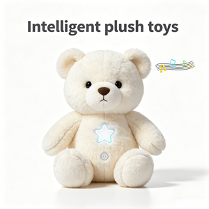 OEM ODM Peluche ours super douce avec logo brodé personnalisé, chantant des berceuses, compagnon de sommeil pour bébé, couleurs personnalisées, anti-stress - Product Image 1