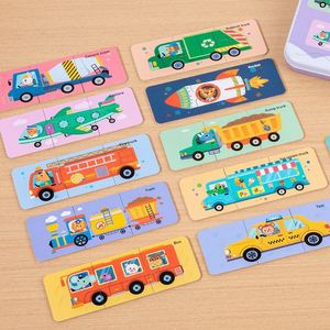 Rompecabezas Tres en Uno en Caja de Hierro, 0-24 Meses, para Niños y Niñas, Educativo, Interactivo entre Padres e Hijos, de Madera, con Piezas Grandes, para Armar - Product Image 4