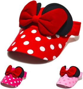 Sombrero con orejas de ratón para bebés, niñas pequeñas, <span class=keywords><strong>visera</strong></span>, sombrero ajustable con lunares, <span class=keywords><strong>gorra</strong></span> de béisbol vacía con lazo para niños de 3 a 5 años - Product Image 1