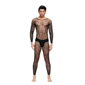 Maillot de corps <span class=keywords><strong>Sexy</strong></span> en résille, imprimé léopard, sous-vêtements pour hommes, Costume Cosplay, vente en gros, collection 2020 - Product Image 6