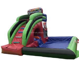 Hồ bơi dành cho người lớn Bouncer Cyclone Inflatable corkscrew trượt nước với hồ bơi - Product Image 1