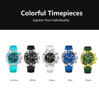 Recién llegado, reloj de acero inoxidable, relojes de cuarzo para hombre, reloj de cuarzo automático de zafiro de 200M para hombre