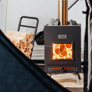 ที่กําหนดเองแบบพกพาสีดําแห้งเตาซาวน่าเต็นท์ตั้งแคมป์กลางแจ้งความร้อนเตาเผาไม้ - Product Image 2