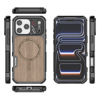Étui de luxe antichoc pour téléphone avec support magnétique en métal pour chargement sans fil pour iPhone 17 Pro Max