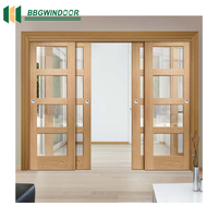 Pintu Geser Kaca Aluminium Modern Bersertifikasi NFRC Lukliving, Isolasi Termal, Kaca Ganda Temper, Sistem Penutupan Lembut