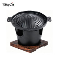 Barbecue multifonctionnel en fonte, mini-grill sans fumée au charbon de bois, outil de grillade portable pour pique-nique et fête en extérieur