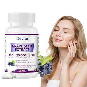 Cápsulas Duras de Semilla de Uva, Fabricante de Etiquetas Personalizadas OEM, 95% OPC, Blanqueamiento de la Piel, Antienvejecimiento, Antioxidante, Venta al Por Mayor, Pedidos al Por Mayor, GMP - Product Image 2