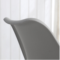 Chaise en Plastique PP YWJ Style Scandinave Classique Design Usine avec Pieds en Bois pour Restaurant Moderne, Ensemble de Repas de Café avec Table et 6 Chaises
