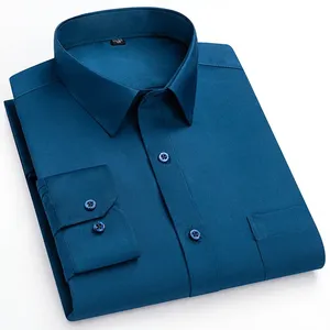 Novedad <span class=keywords><strong>de</strong></span> Verano, <span class=keywords><strong>Camisas</strong></span> Transpirables, Casuales y Elegantes, Talla Grande 7XL, Delgadas, Elásticas, <span class=keywords><strong>de</strong></span> Manga Larga para <span class=keywords><strong>Hombre</strong></span>, <span class=keywords><strong>de</strong></span> Color Sólido, Ropa <span class=keywords><strong>de</strong></span> Oficina - Product Image 6