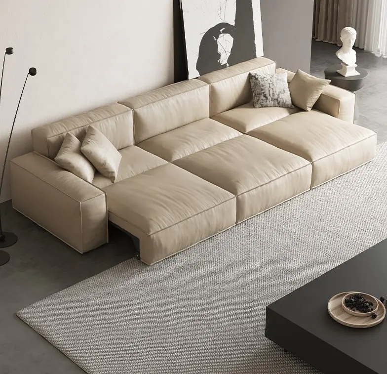 Sofá secional modular grande sala sofás extensíveis sofá-cama elétrico inteligente