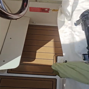 Plateforme de bain et tapis de cockpit pour bateau <span class=keywords><strong>Jeanneau</strong></span> <span class=keywords><strong>Leader</strong></span> 805 (2004) – Style Seadek MarineMat Gatorstep en EVA imitation teck, auto-adhésif - Product Image 5