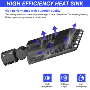 Hishine IP67 không thấm nước bãi đậu xe ánh sáng 100W 200W LED khu vực ánh sáng hoàng hôn đến bình minh ánh sáng ngoài trời hỗ trợ 0-10V mờ - Product Image 5