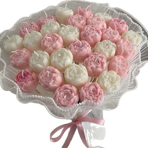 Rosebud Solid Scented Candle Flower Shape Fresh Air Home Decor Valentine'S Day Gift - Product Image 5
