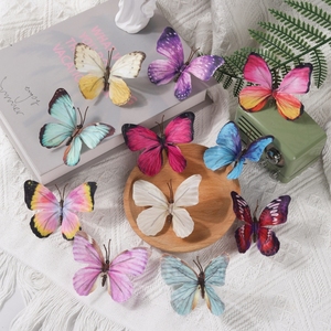 <span class=keywords><strong>10</strong></span> unids/bolsa 8 CM 3D decoraciones de mariposas artificiales para vestidos decoración de la casa decoración de muebles para zapatos - Product Image 2