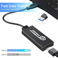 Adaptador USB 3.0 a HDTV, Conversor de Video de Alta Velocidad 1080P HD para Laptop, Monitor de Escritorio, Proyector, Hub
