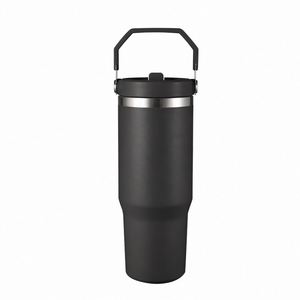 Gobelet de voyage portable en acier inoxydable avec poignée latérale, gobelet isotherme à double paroi de 30 oz pour les boissons quotidiennes - Product Image 3