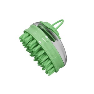 Brosse de massage pour animaux de compagnie en forme de mangue 3-en-1 avec distributeur de shampoing, peigne et brosse douce en TPR pour démêler les poils des chiens, chats et chiots, idéale pour l'extérieur, OEM - Product Image 5