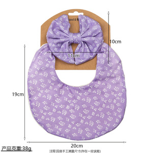 Haute qualité 100% coton filles fleur <span class=keywords><strong>bavoir</strong></span> ensemble Super doux jetable Bandana beau bébé cadeau de <span class=keywords><strong>naissance</strong></span> avec grand arc en gros - Product Image 3
