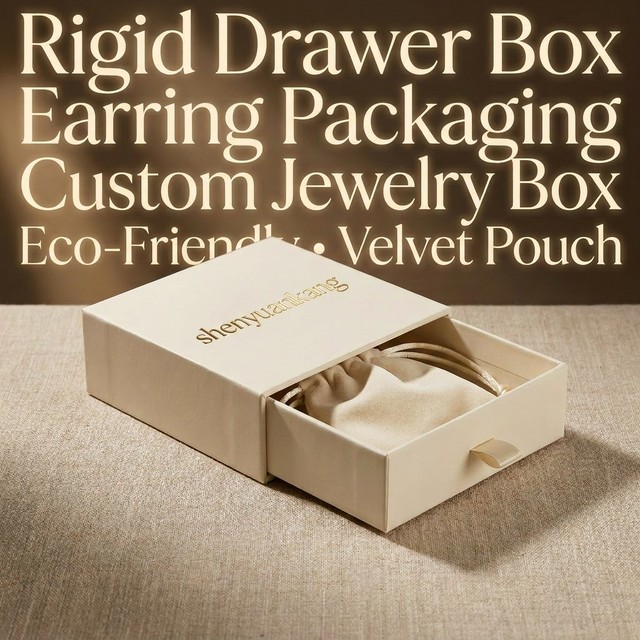 Sleek Magnetic Closure Jewelry Box - Custom Color & Branding Custom Luxury Jewelry Gift Box - Foil Logo & Color Matching