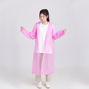 Capa de Chuva Engrossada Não Descartável da Moda em EVA para Adultos e Crianças Viagem ao Ar Livre Portátil Poncho de Peça Única Atacado - Product Image 6