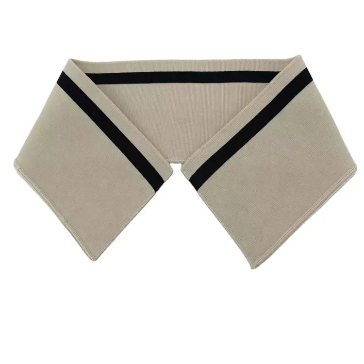 Custom 95% polyester 5% spandex Eco-friendly stripe Knitting Solid Color rib Collar