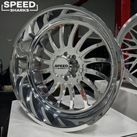 Jantes forgées polies à déport profond 22x12 24x14 26x16 8x165.1 8x6.5 pour Dodge Ram 2500 3500 et Chevrolet Silverado 2500 3500