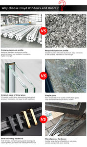 Eloyd אלומיניום אקורדיון דלת דלת הוריקן השפעה קיפול דלת עבור חיצוני & וילה שיטת הזזה טכניקה מתקפלת - Product Image 3