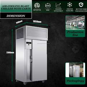 Congelador de Impacto a -45 Grados, Máquina de Congelación Rápida Individual de Una Puerta, Enfriador Rápido de 15 Bandejas - Product Image 2